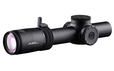 Black rifle scope isolated on white background