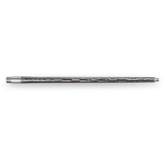 Long metal cylindrical rod on white background