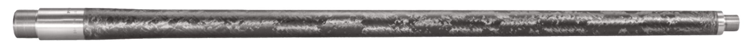 Long metal threaded industrial pipe on white background