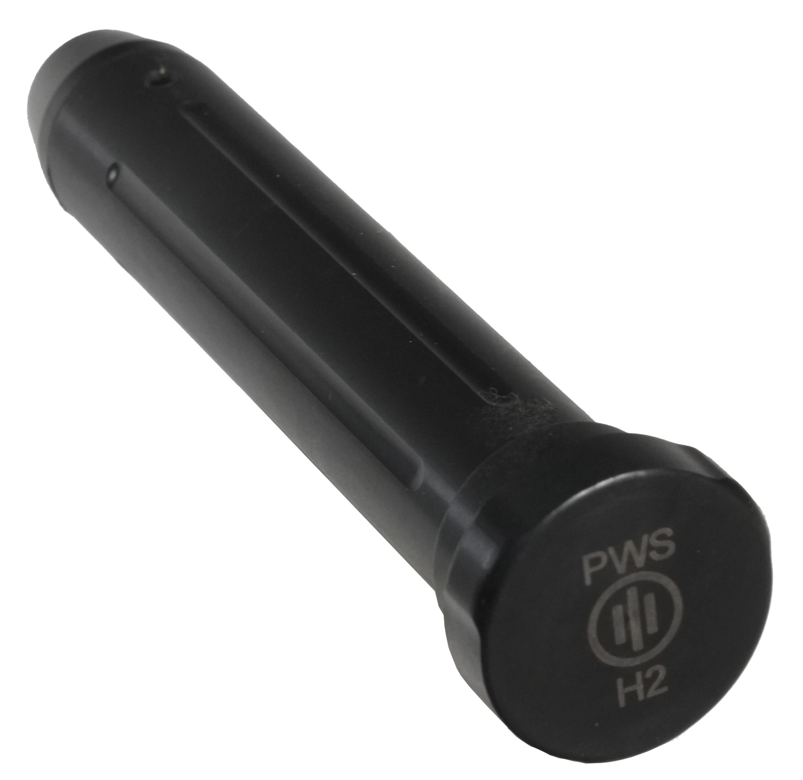 Black cylindrical metal component labeled PWS H2