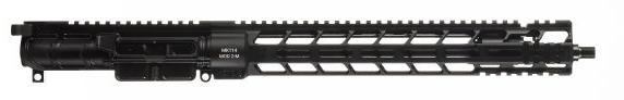 Black AR-15 style upper receiver assembly