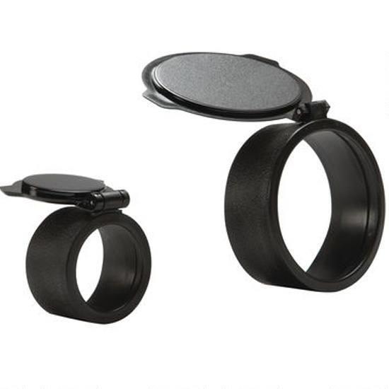 Black flip-up scope lens covers