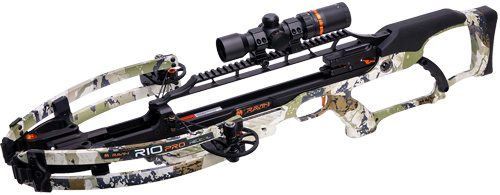 Camouflaged crossbow with mounted scope