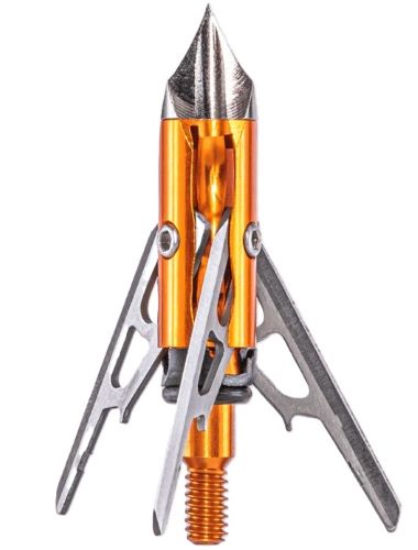 Three-blade hunting broadhead arrow tip