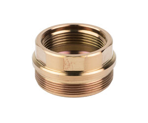 Brass threaded pipe adapter fitting