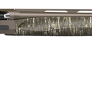 Camouflage semi-automatic shotgun isolated on white background