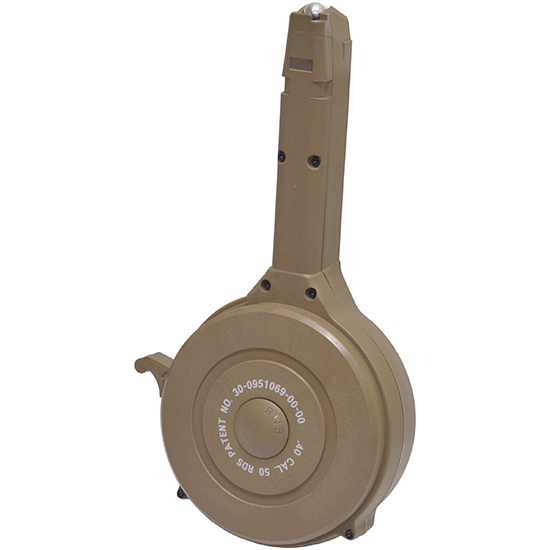 Tan drum magazine for rifle