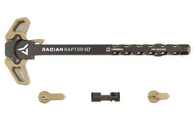 Radian Raptor-SD charging handle with accessories