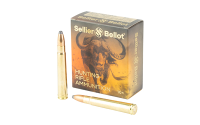 Sellier & Bellot hunting rifle ammunition box and cartridges