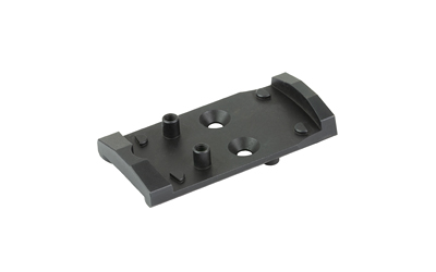 Black metal mounting bracket with multiple holes