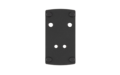 Black curved metal mounting plate with holes