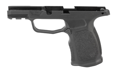 Black polymer handgun frame without slide