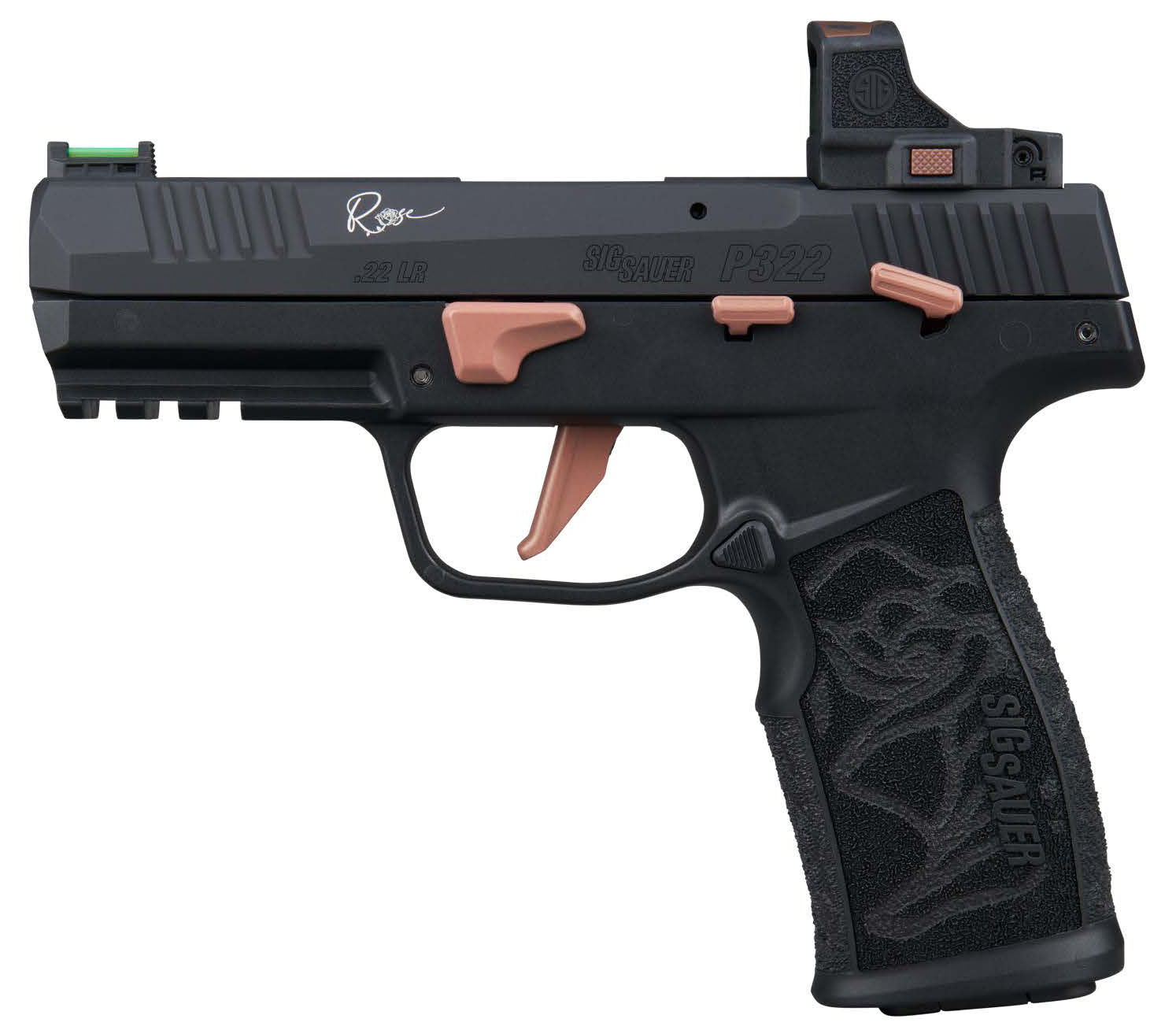 SIG Sauer P322 .22 LR pistol with optic