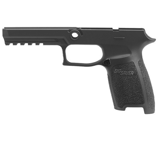 Black SIG Sauer pistol frame and grip module