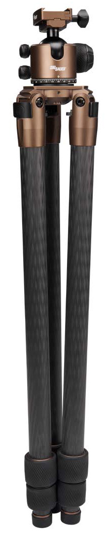 Folded carbon fiber tripod with ball head