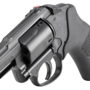 Close-up of black .38 revolver handgun