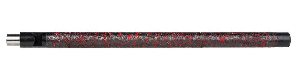 Red and black textured cylindrical rod