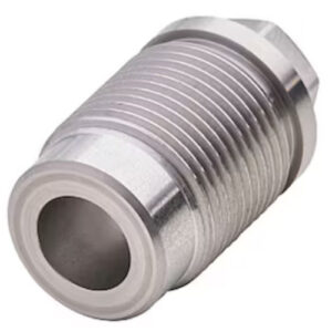 Stainless steel threaded pipe fitting with hex head