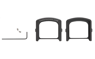 Black firearm grip accessories with screws and Allen wrench