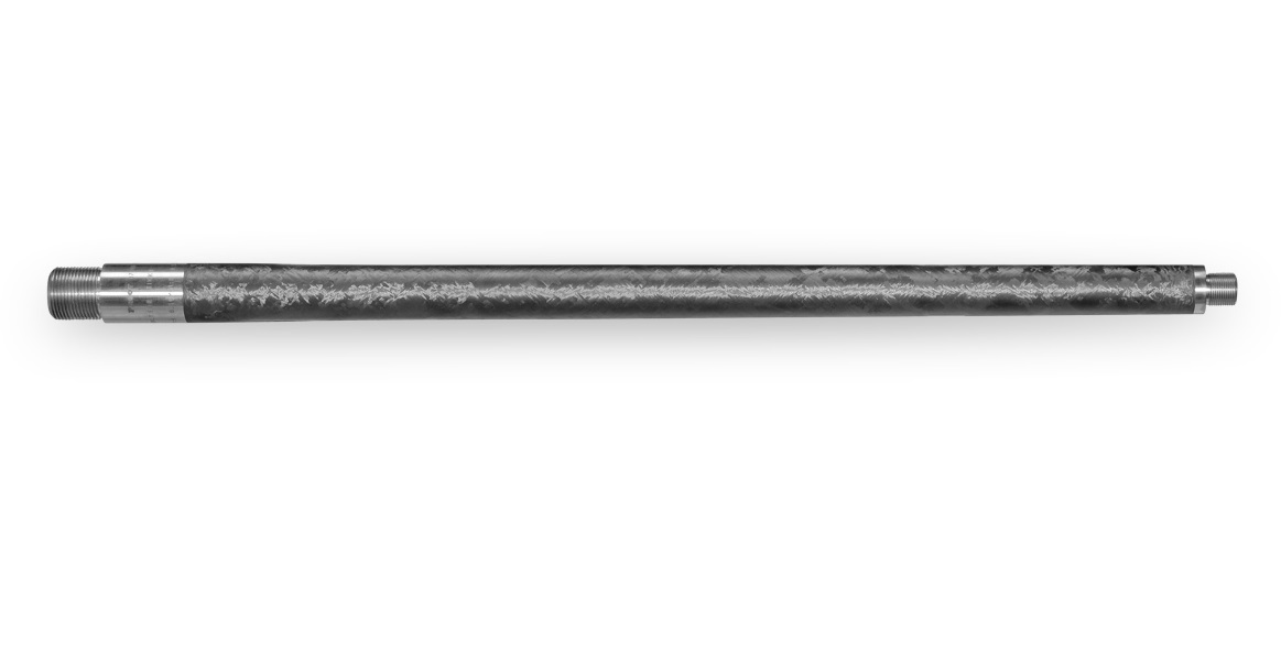 Threaded steel pipe with corrosion marks