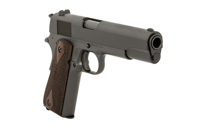 Semi-automatic handgun isolated on white background