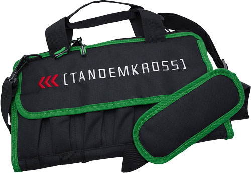 Black Tandemkross weighted training sandbag with green trim