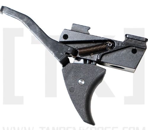 Metal firearm trigger assembly with spring mechanism