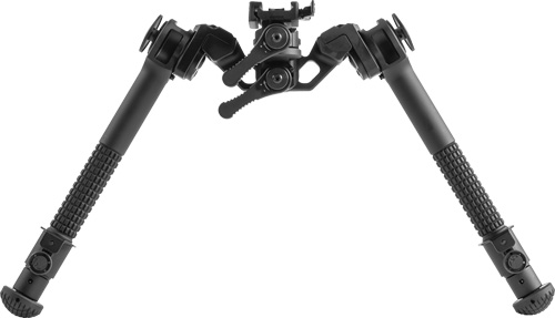 Adjustable tactical rifle bipod isolated on white