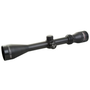 Black rifle scope isolated on white background