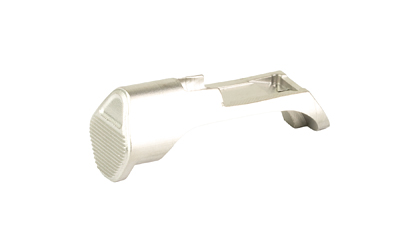 White plastic mounting bracket with ridged circular end
