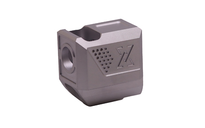 Metallic cube with perforations and LV logo