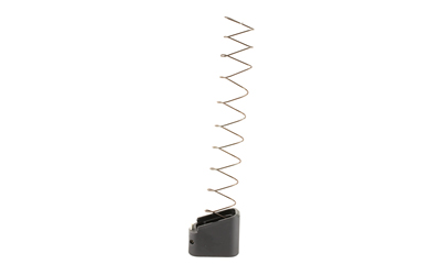 Metal zigzag spring attached to black plastic base