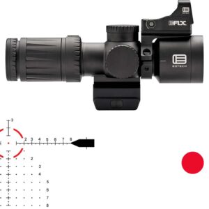 EOTECH rifle scope with mounted red dot sight
