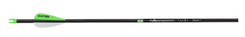 Green and black carbon arrow on white background
