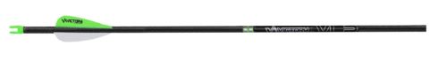 Black arrow with green fletching on white background