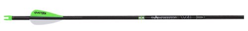 Green and black carbon arrow with fletching