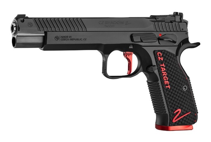 CZ Shadow 2 black pistol with red accents