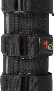 Black padded forearm brace with adjustable straps