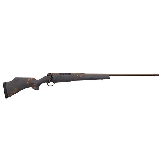 Bolt-action hunting rifle on white background