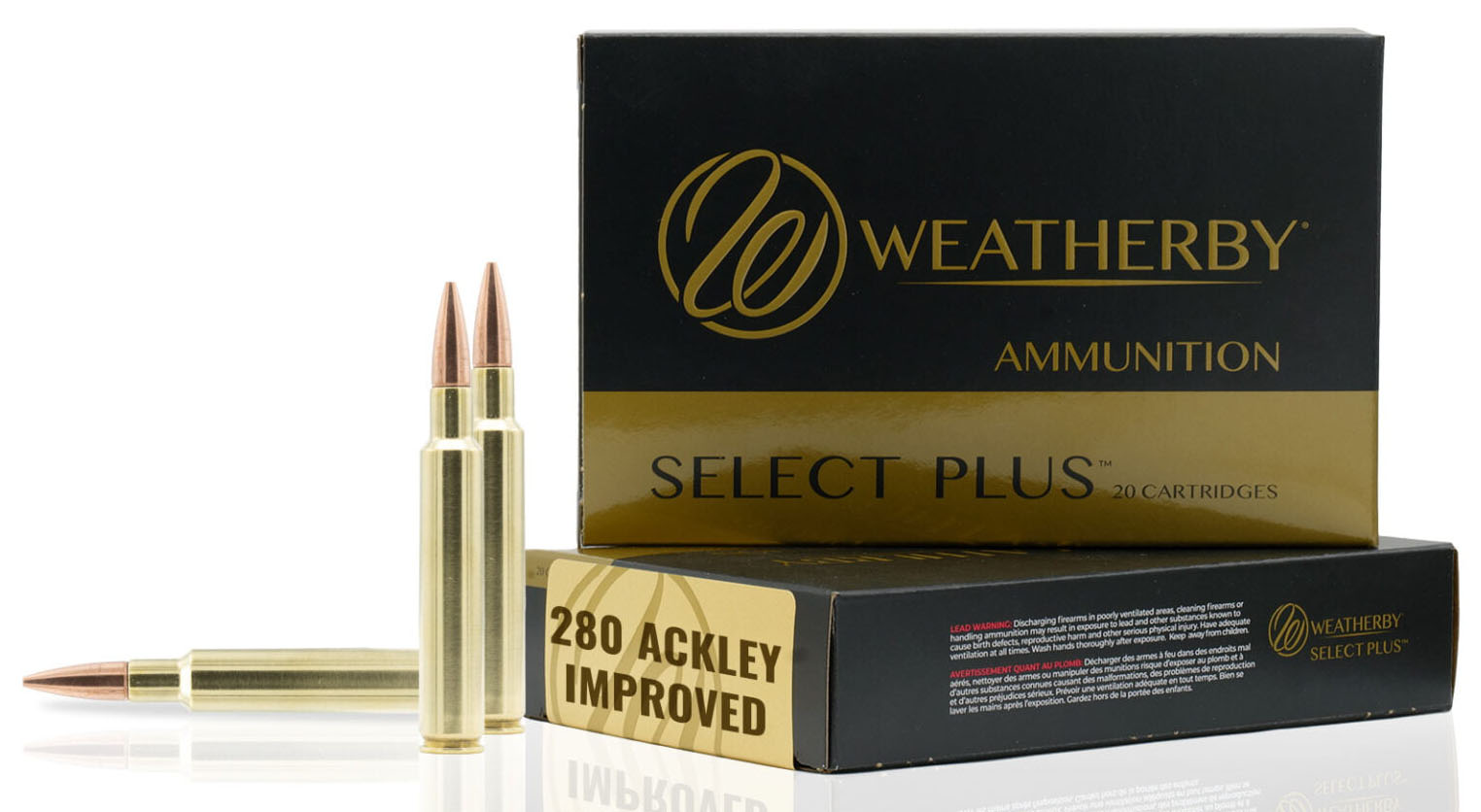 Weatherby Select Plus 280 Ackley Improved ammunition box