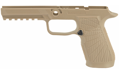 Tan polymer handgun frame without slide