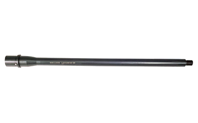Black rifle barrel isolated on white background