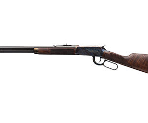 Lever-action rifle with wooden stock