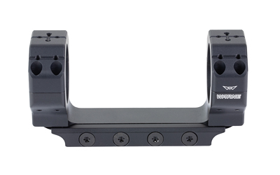 Black one-piece rifle scope mount with dual rings
