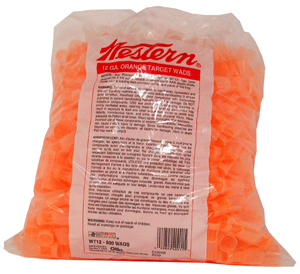Bag of orange 12-gauge target wads