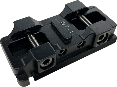 Black metal mounting clamp labeled WT-72