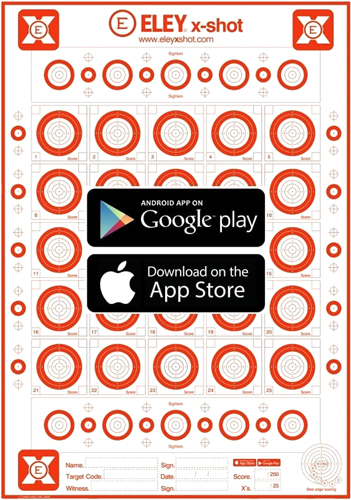 ELEY x-shot printable shooting target sheet