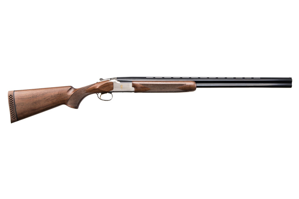 Over-under shotgun with wooden stock