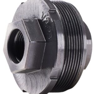 Metal threaded pipe fitting with hex head