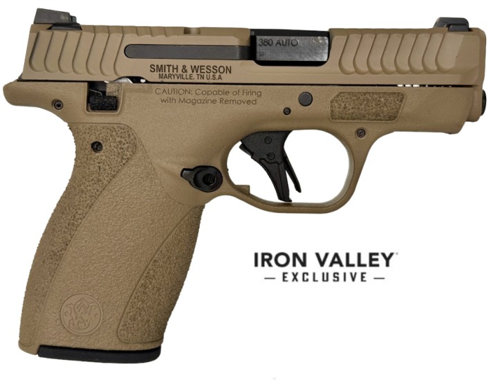 Tan Smith & Wesson .380 semi-automatic pistol